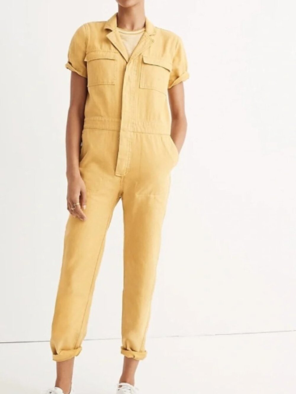 Madewell Short Sleeve Coverall Jumpsuit M